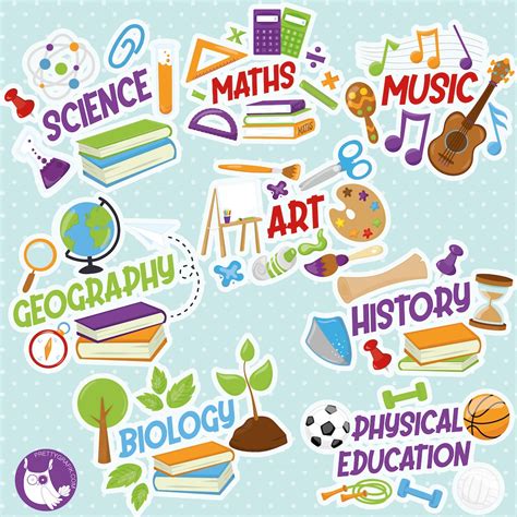 school subjects clipart.